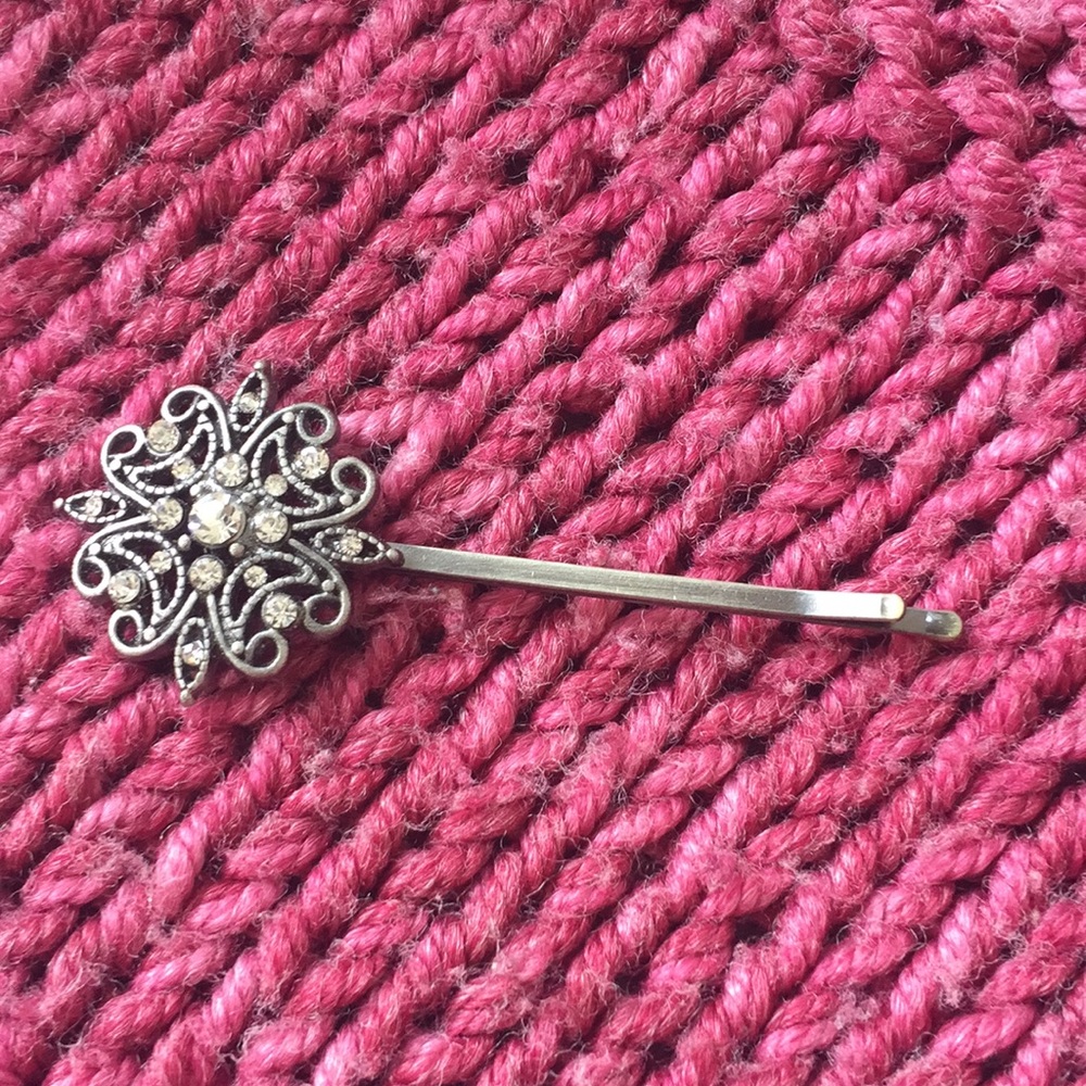 Intricate silver hair clip